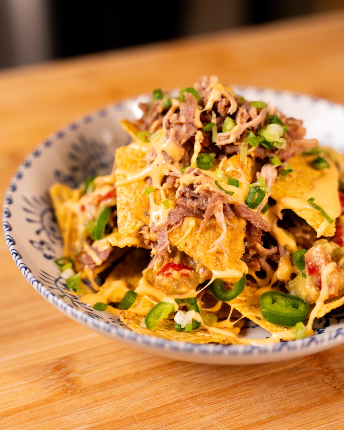 Nachos con Pulled Pork e Guacamole