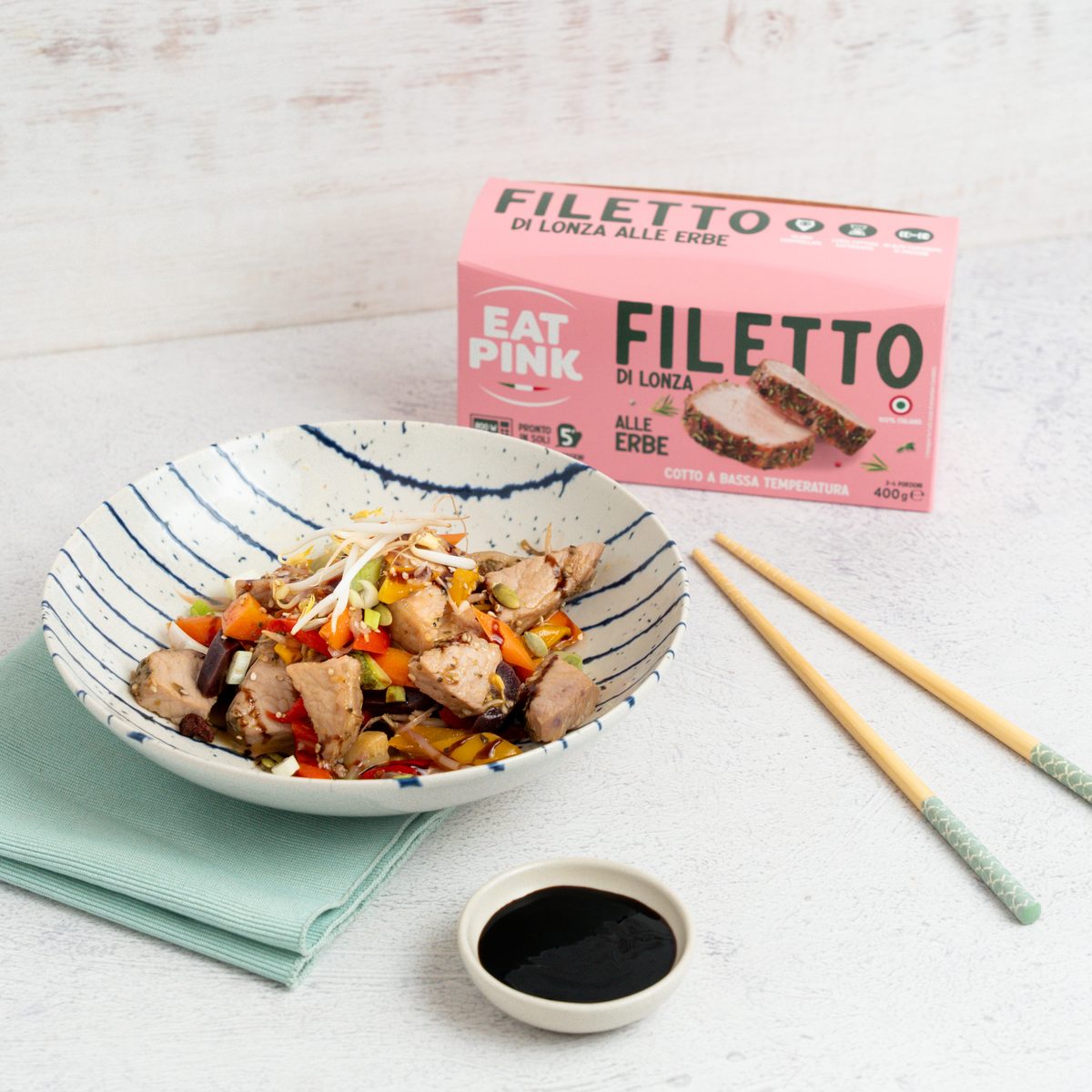 Stir-Fry di Filetto alle Erbe con Verdure